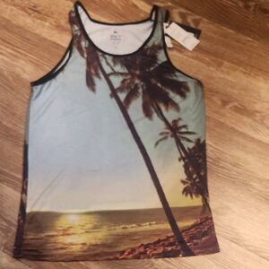 Palm Tree Sunset Tank Top